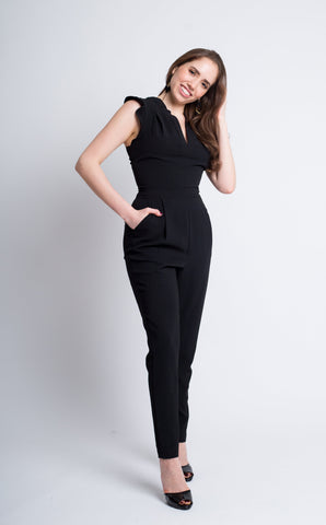 Black Jumper with V Neck
